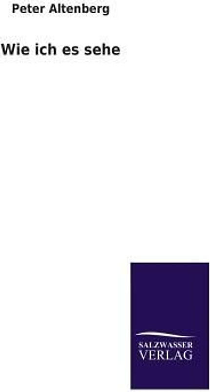 Wie ich es sehe