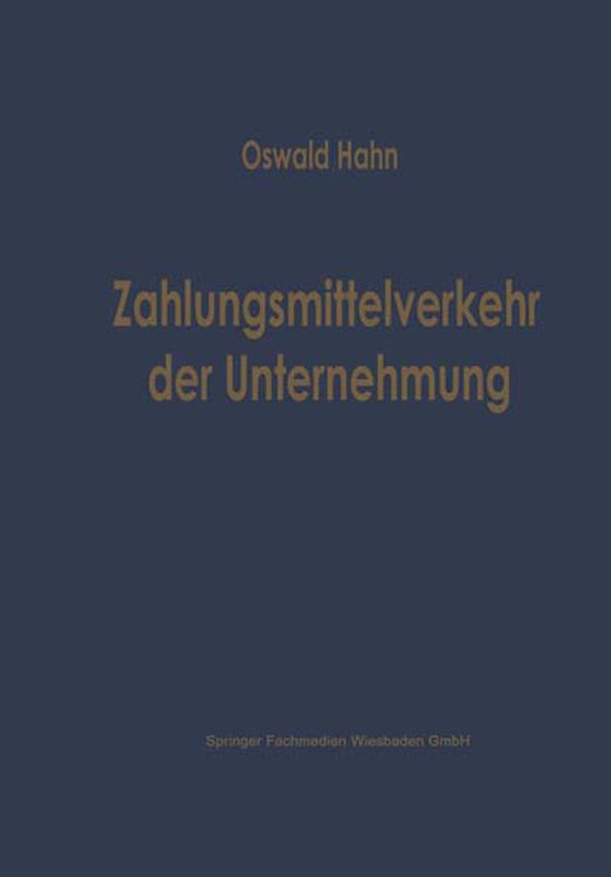 Zahlungsmittelverkehr der Unternehmung