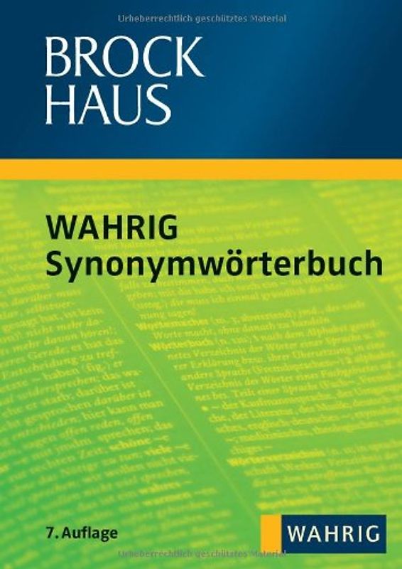 Brockhaus WAHRIG - Synonymwörterbuch