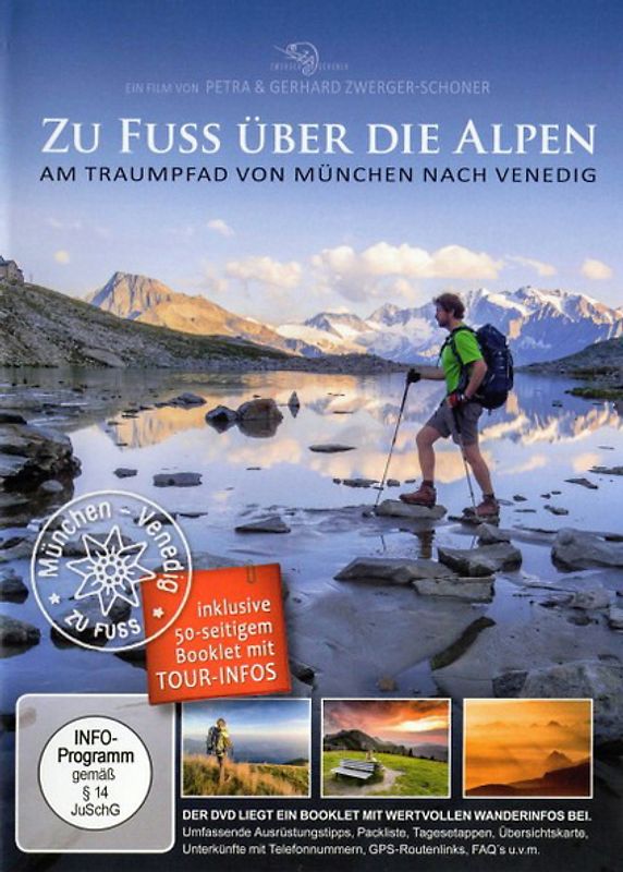 Zu Fuß über die Alpen - Am Traumpfad vom München nach Venedig - der Film | DVD | Inklusive 50-seitigem Booklet mit wertvollen Wander-Infos DVD