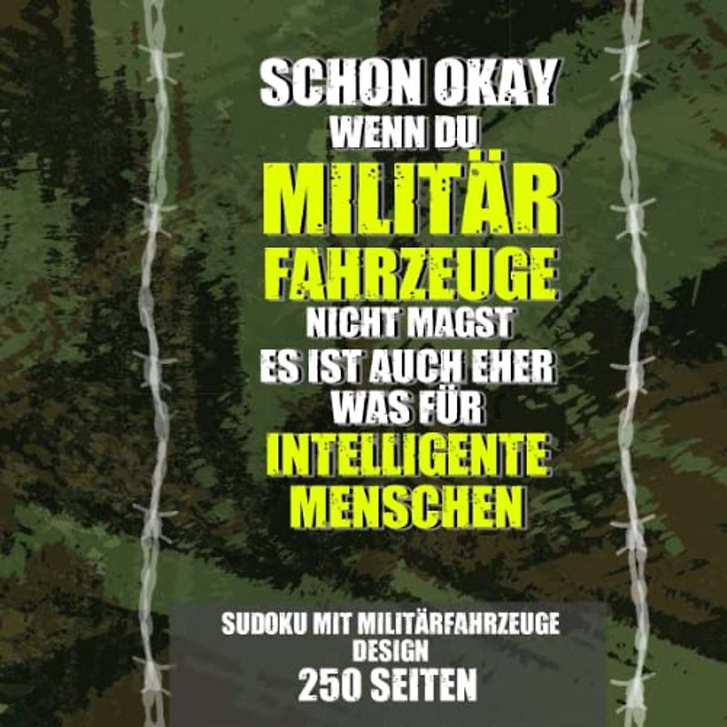 Militärfahrzeuge Rätsel Buch für Sammler und Liebhaber: Sudoku mit 250 Seiten im Militär Design