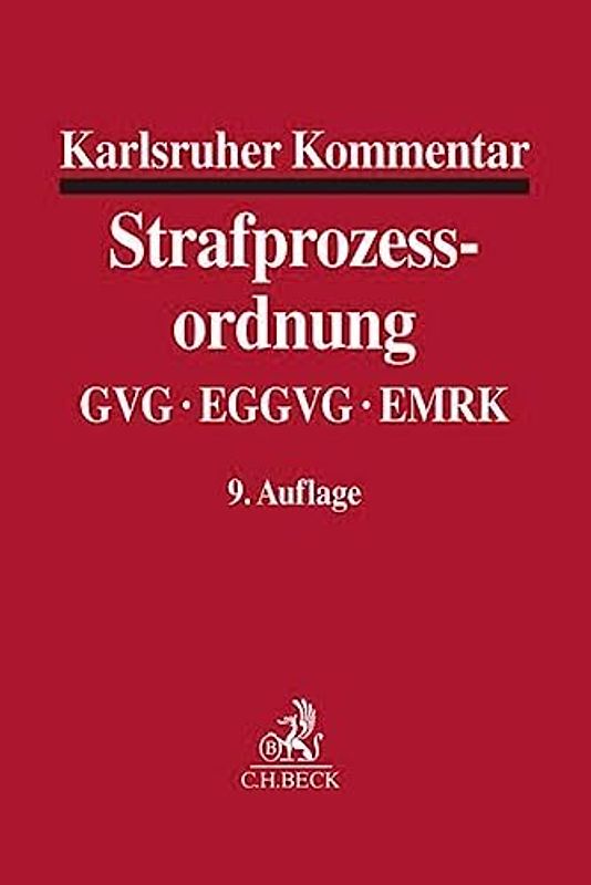 Karlsruher Kommentar zur Strafprozessordnung. StPO