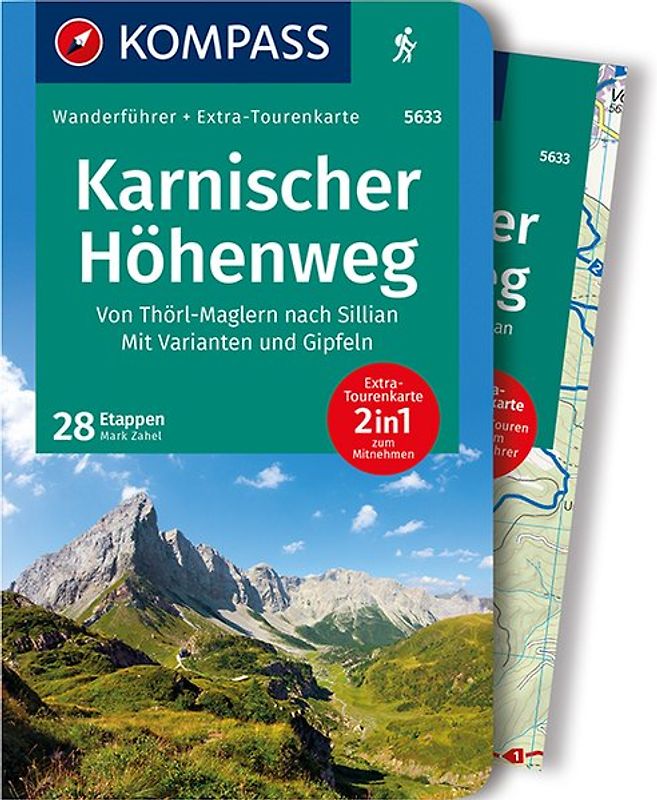 KOMPASS Wanderführer Karnischer Höhenweg, Von Thörl-Maglern nach Sillian, Mit Varianten und Gipfeln