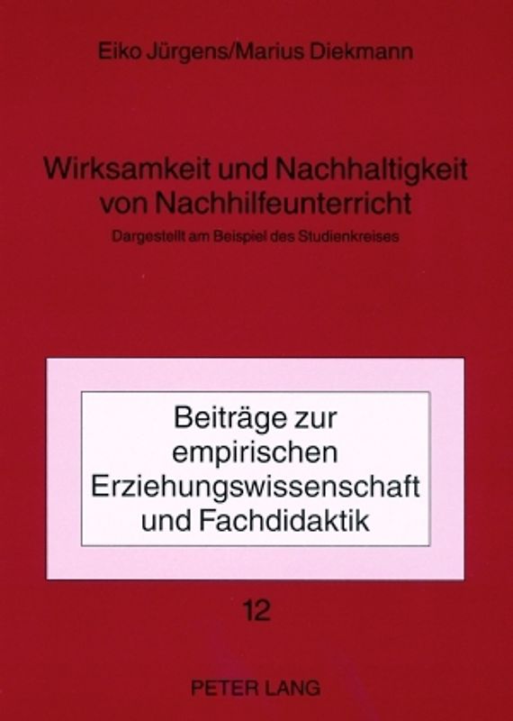 Wirksamkeit und Nachhaltigkeit von Nachhilfeunterricht