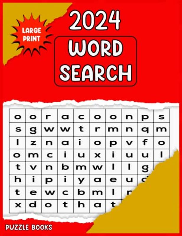 2024 Word Search for Adults, Puzzle Books: 2024 Large Print Word Find Book for Adults, Big Word Search Book