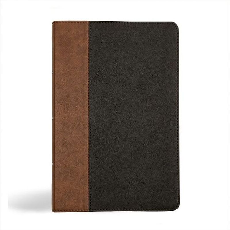 KJV Personal Size Giant Print Bible, Black/Brown Leathertouch