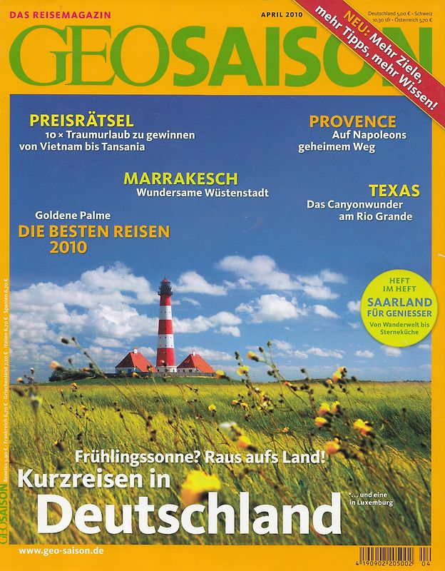 GEO Saison: 04/2010 - Kurzreisen in Deutschland [Zeitschrift]