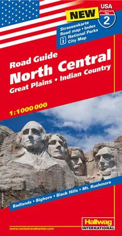 North Central Strassenkarte 1:1 Mio, Road Guide Nr. 2