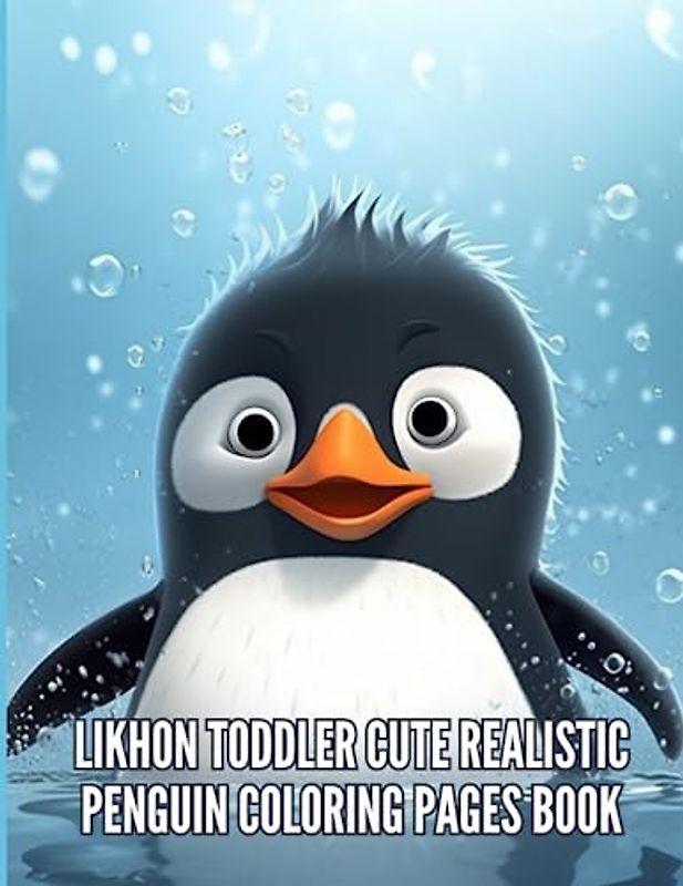Likhon Toddler Cute Realistic Penguin Coloring Pages Book
