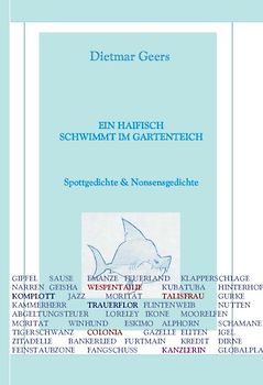 Ein Haifisch schwimmt im Gartenteich