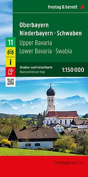 freytag & berndt Straßenkarte Oberbayern - Niederbayern - Schwaben 1:150.000