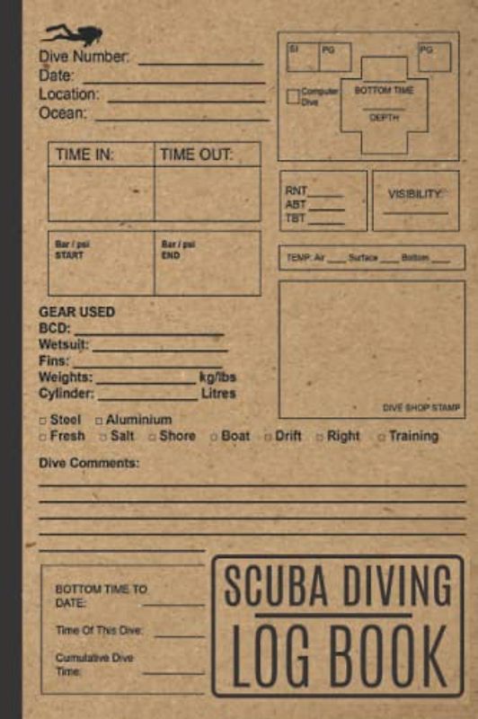Scuba Diving Log Book: The Ultimate Dive Log | Professional Amateur Divers Important Log for Adults & Kids | Record & Track More Than 100 Dives | ... Journal | Gift Ideas for Diving Addicted