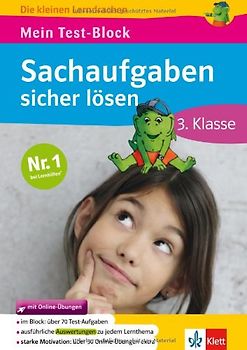 Mein Test-Block Sachaufgaben sicher lösen mit Online-Übungen 3. Klasse