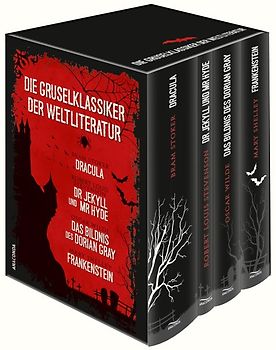 Die Gruselklassiker der Weltliteratur (Bram Stoker, Dracula - R.L. Stevenson, Dr. Jekyll und Mr. Hyde - Oscar Wilde, Das Bildnis des Dorian Gray - Mary Shelley, Frankenstein) (4 Bände im Schuber)
