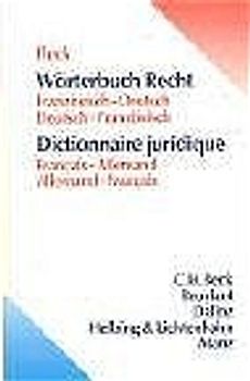 Wörterbuch Recht /Dictionnaire juridique