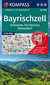 KOMPASS Wanderkarte 008 Bayrischzell, Schliersee, Fischbachau, Oberaudorf 1:25.000