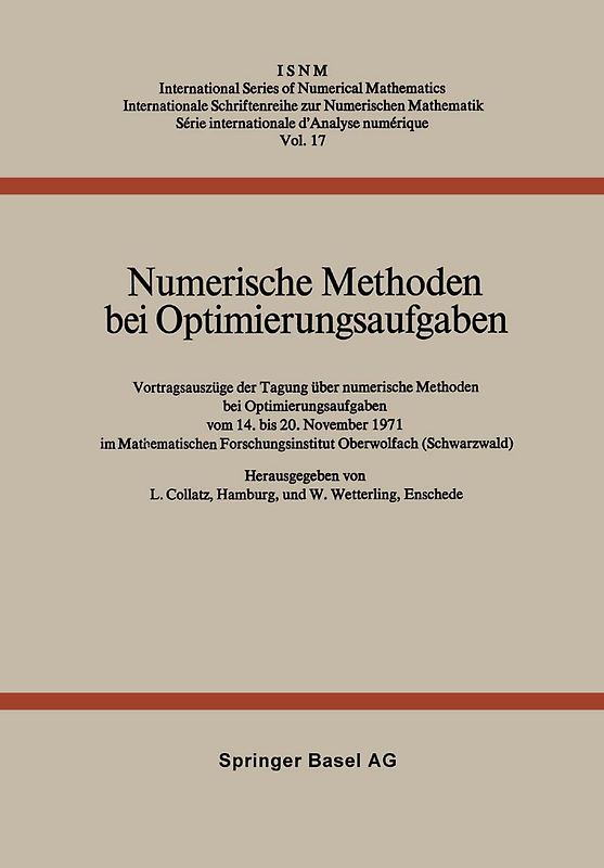 Numerische Methoden bei Optimierungsaufgaben