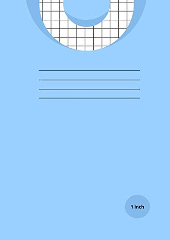 1 Inch Square Exercise Book A4: 1 Inch Squared Quad Ruled Grid Paper Notebook for Mathematics (Maths), Science, Graph, Writing Pad, Engineering, ... paper, 100 Pages (210mm x 297mm) – Blue cover
