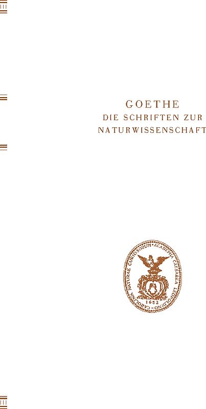 Goethe. Die Schriften zur Naturwissenschaft(Leopoldina)