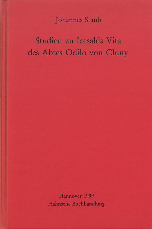 Studien zu Iotsalds Vita des Abtes Odilo von Cluny