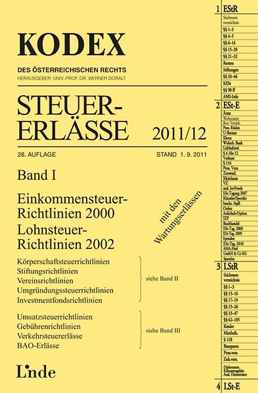 KODEX Steuer-Erlässe 2011/12 Band I