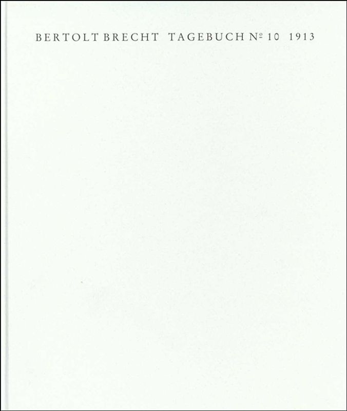Tagebuch No. 10. 1913