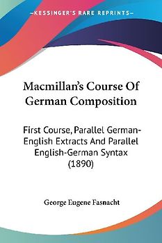 Macmillan's Course Of German Composition