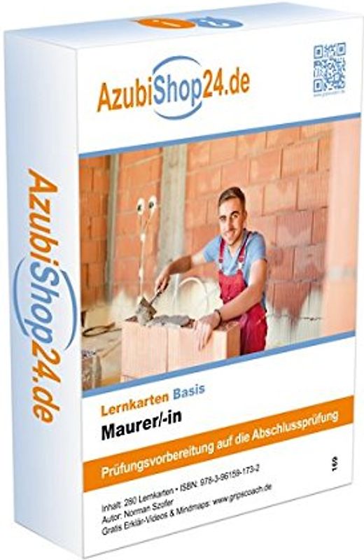 AzubiShop24.de Basis-Lernkarten Maurer /-in. Prüfungsvorbereitung