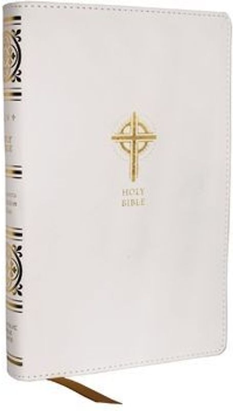 Nrsvce Sacraments of Initiation Catholic Bible, White Leathersoft, Comfort Print