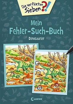 Die verflixten Sieben - Mein Fehler-Such-Buch - Dinosaurier