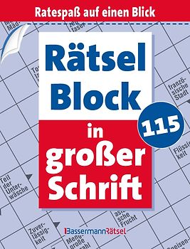 Rätselblock in großer Schrift 115