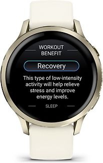 Garmin Venu 4 41 mm goud met siliconenarmband beige [Wi-Fi]