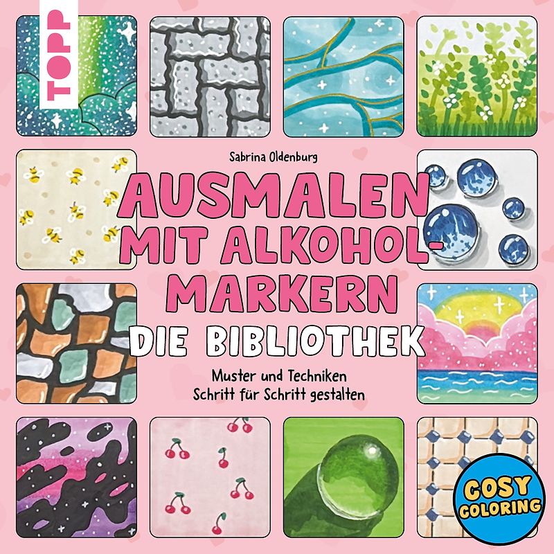 Ausmalen mit Alkoholmarkern - die Bibliothek