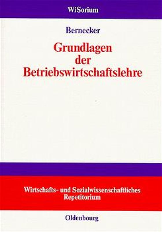 Grundlagen der Betriebswirtschaftslehre