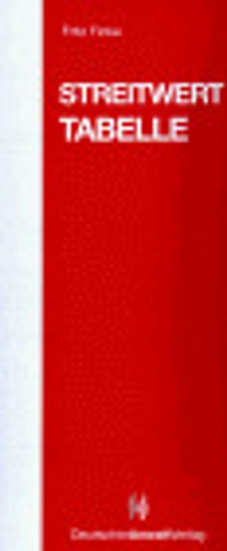 Streitwerttabelle