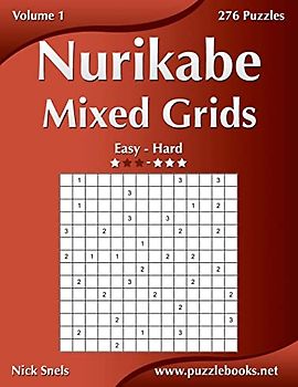 Nurikabe Mixed Grids - Easy to Hard - Volume 1 - 276 Puzzles