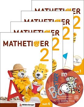 Mathetiger 2 – Heftausgabe [4 Hefte + 1 CD]