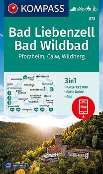 KOMPASS Wanderkarte 873 Bad Liebenzell, Bad Wildbad 1:25.000