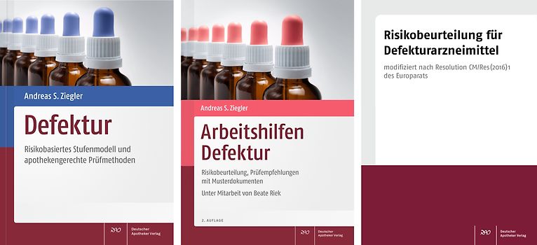 Defektur und Arbeitshilfen Defektur mit Risikobeurteilungs-Block