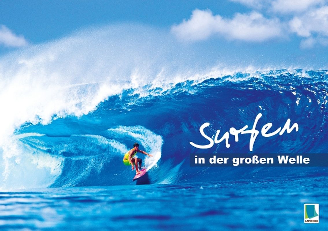 Surfen in der großen Welle (Tischaufsteller DIN A5 quer)