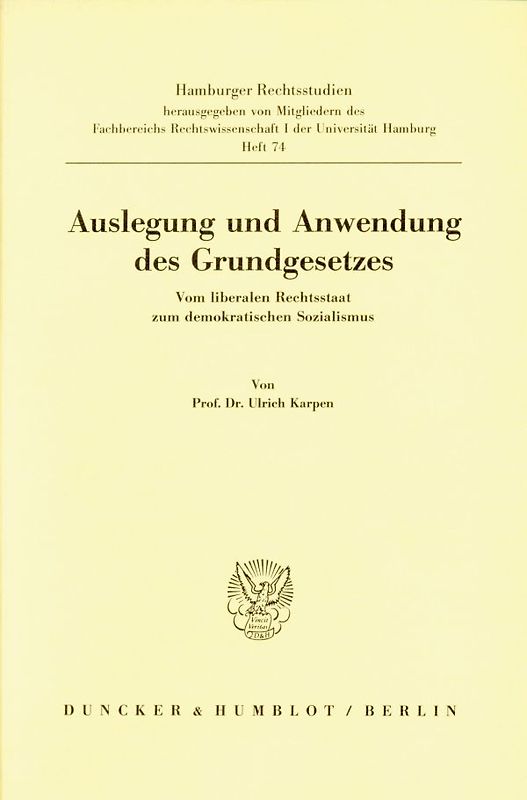 Auslegung und Anwendung des Grundgesetzes.