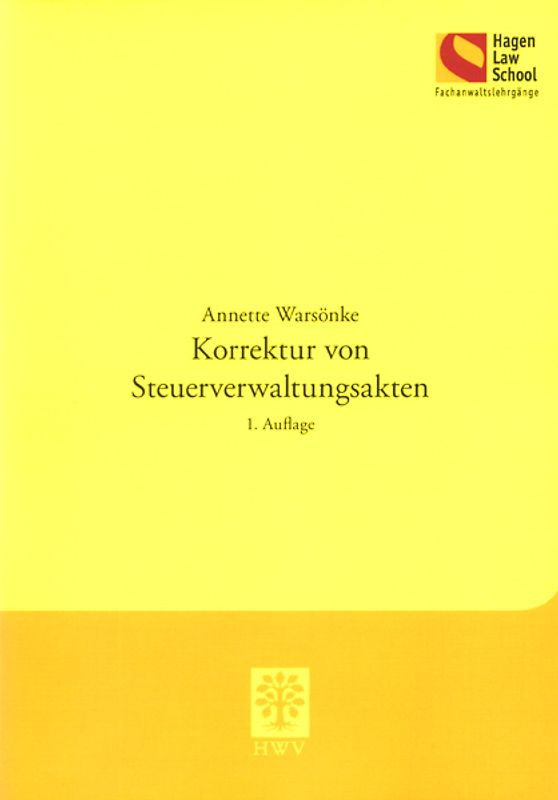 Korrektur von Steuerverwaltungsakten