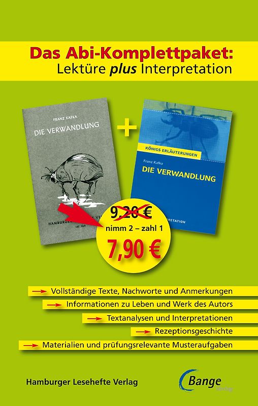 Die Verwandlung – Das Abi-Komplettpaket: Lektüre plus Interpretation.