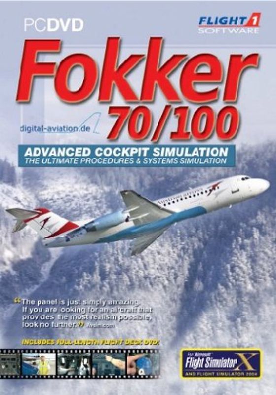FSX AddOn: Flight 1 Fokker 70/100 PC Spiele