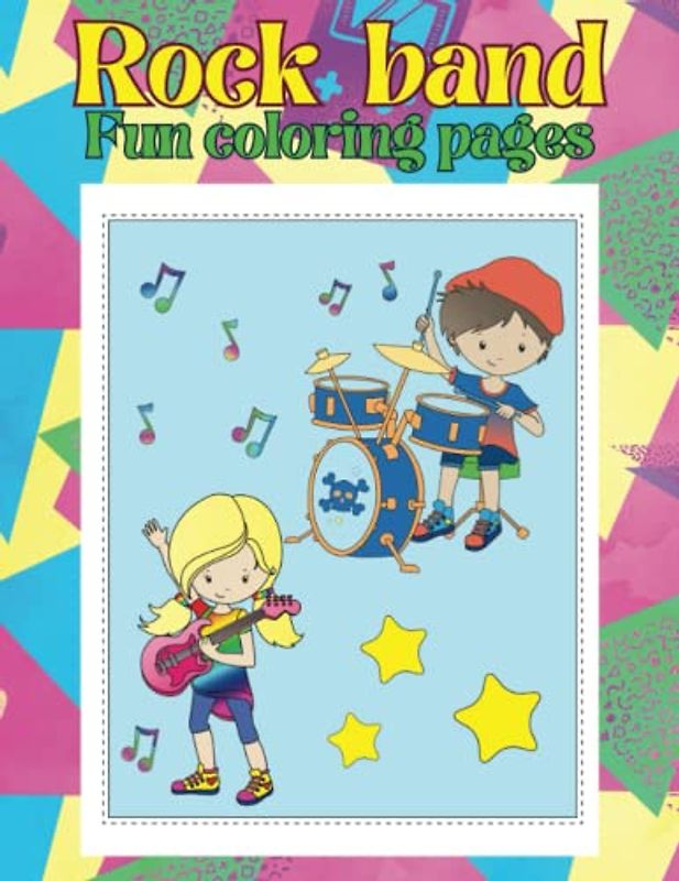 Rock band: 32 Fun coloring pages