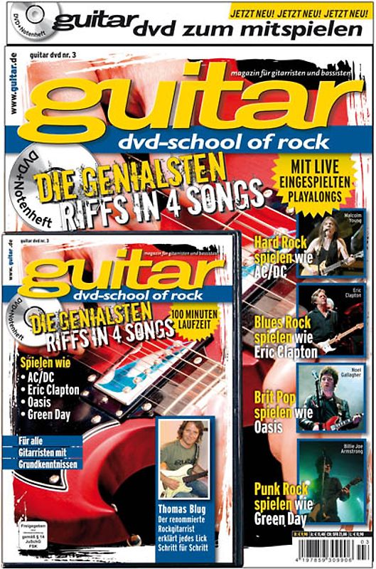 guitar Songbook mit DVD Vol.3: School of Rock