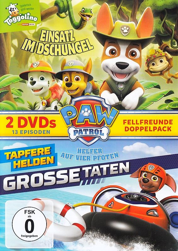 Paw Patrol - Einsatz im Dschungel / Paw Patrol - Tapfere Helden, große Taten [2 DVDs] DVD