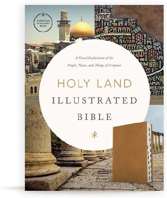 CSB Holy Land Illustrated Bible, Ginger Leathertouch, Indexed