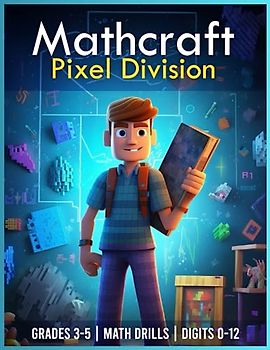 Mathcraft - Pixel Division - Grades 3-5, Math Drills, Digits 0-12