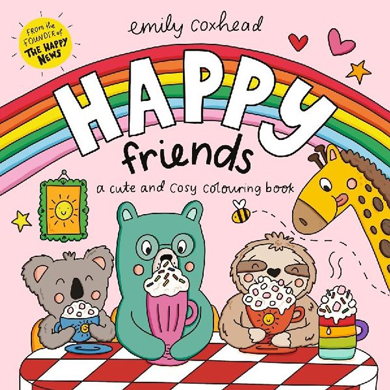 Happy Friends: A Cute and Cosy Colouring Book